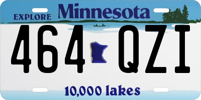 MN license plate 464QZI
