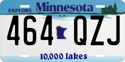 MN license plate 464QZJ
