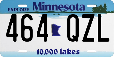 MN license plate 464QZL