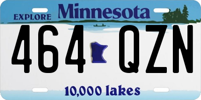 MN license plate 464QZN