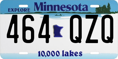 MN license plate 464QZQ