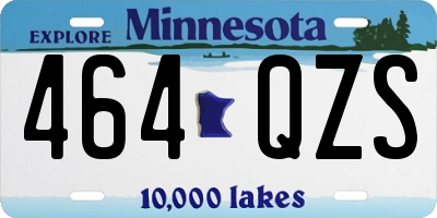 MN license plate 464QZS
