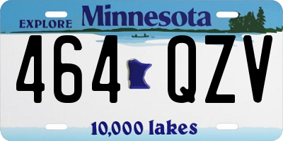 MN license plate 464QZV