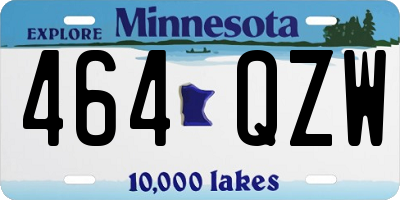 MN license plate 464QZW