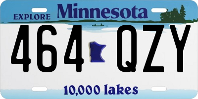 MN license plate 464QZY