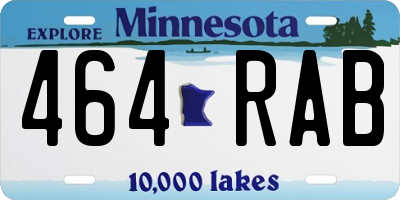 MN license plate 464RAB