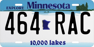 MN license plate 464RAC