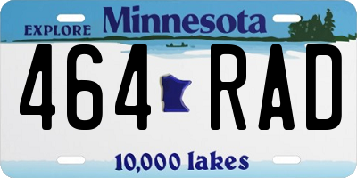MN license plate 464RAD
