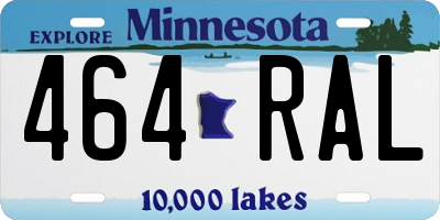MN license plate 464RAL