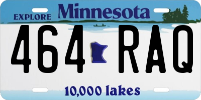 MN license plate 464RAQ