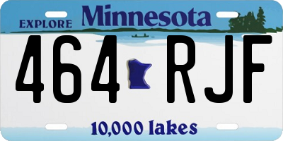 MN license plate 464RJF