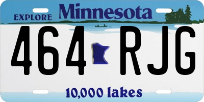 MN license plate 464RJG