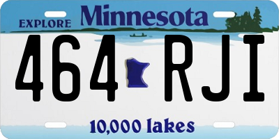 MN license plate 464RJI