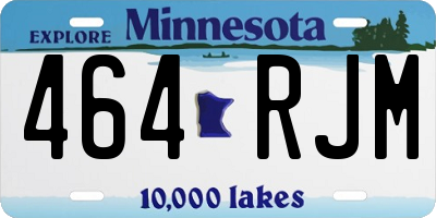 MN license plate 464RJM