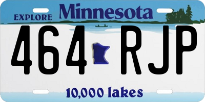 MN license plate 464RJP