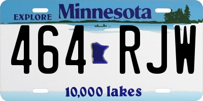 MN license plate 464RJW