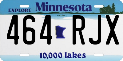 MN license plate 464RJX