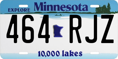 MN license plate 464RJZ