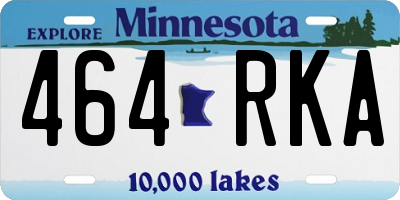 MN license plate 464RKA