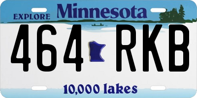 MN license plate 464RKB