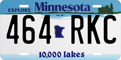 MN license plate 464RKC