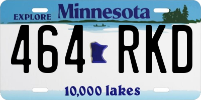 MN license plate 464RKD