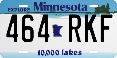 MN license plate 464RKF