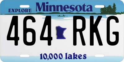 MN license plate 464RKG