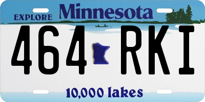 MN license plate 464RKI