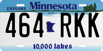MN license plate 464RKK