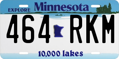 MN license plate 464RKM