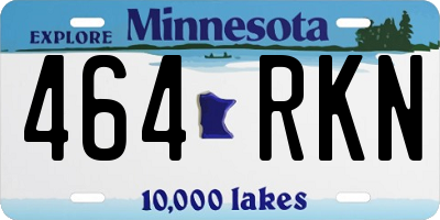 MN license plate 464RKN