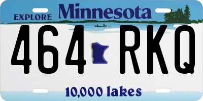 MN license plate 464RKQ