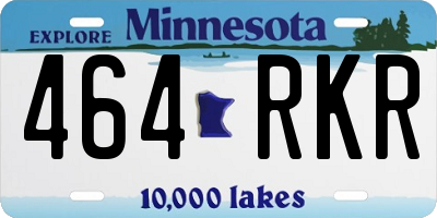 MN license plate 464RKR