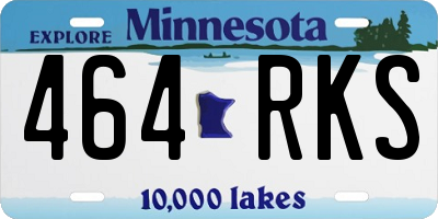 MN license plate 464RKS