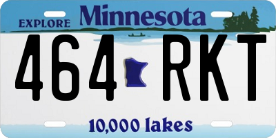 MN license plate 464RKT