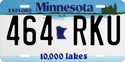 MN license plate 464RKU