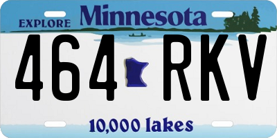 MN license plate 464RKV
