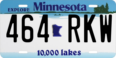 MN license plate 464RKW