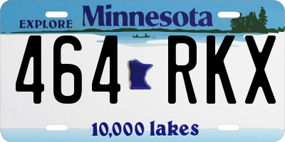 MN license plate 464RKX