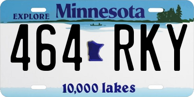 MN license plate 464RKY