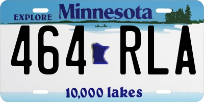 MN license plate 464RLA