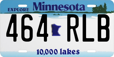 MN license plate 464RLB