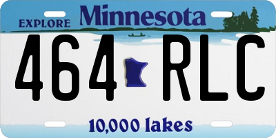 MN license plate 464RLC