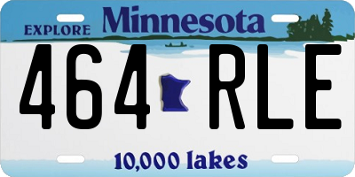 MN license plate 464RLE