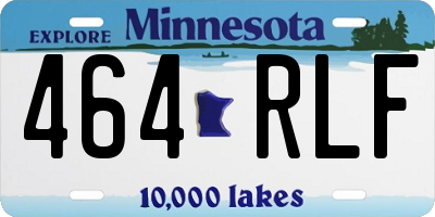 MN license plate 464RLF