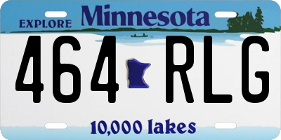 MN license plate 464RLG