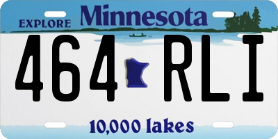 MN license plate 464RLI