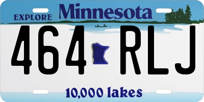 MN license plate 464RLJ
