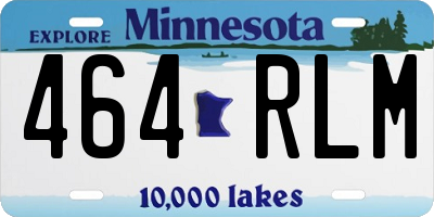 MN license plate 464RLM